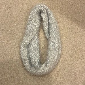 Fluffy White Winter Loop Scarf
